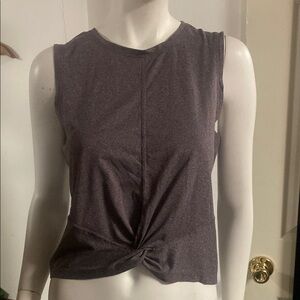 Zobha Activewear Sleeveless Twist Front Top